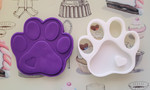 Dog paw cookie cutter and embosser with heart, fondant stamp, 3D Printed