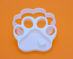 Dog paw cookie cutter and embosser with heart, fondant stamp, 3D Printed