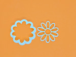 Flower cookie cutter and embosser, fondant stamp, 3D Printed
