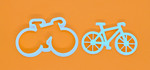 Bicycle cookie cutter and embosser, fondant stamp, 3D Printed