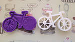 Bicycle cookie cutter and embosser, fondant stamp, 3D Printed