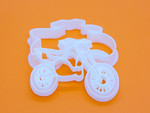 Motorbike, dirtbike cookie cutter and embosser, fondant stamp, 3D Printed