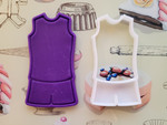 AFL Footy cookie cutter and embosser set, fondant stamp, 3D Printed