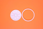 whole and half orange cookie cutter and embosser, fondant stamp, 3D Printed