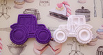 Tractor cookie cutter and embosser, stamp, 3D Printed