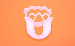 Tulip flower cookie cutter and embosser, 3D printed