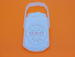 World's best dad can cookie cutter, fondant embosser, 3D Printed