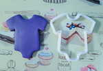 Baby bodysuit cookie and fondant cutter, 3D Printed
