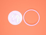 Unicorn Style 1 cookie cutter and embosser, cookie stamp 3D Printed