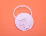 Unicorn Style 1 cookie cutter and embosser, cookie stamp 3D Printed