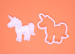 Unicorn Style 2 outline cookie cutter and embosser, cookie stamp 3D Printed