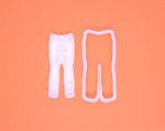 Jeans cookie cutter and embosser, cookie stamp 3D Printed