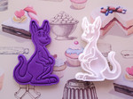 Australian Animals cookie cutter and embosser, cookie stamp 3D Printed