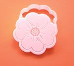 Flower cookie cutter and debosser - 4 petal, fondant stamp, 3D Printed