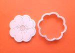 Flower cookie cutter and debosser - 4 petal, fondant stamp, 3D Printed