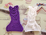 Scooby Doo cookie cutter and embosser, fondant stamp, 3D Printed