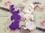 Max the dog cookie cutter and embosser, fondant stamp, 3D Printed