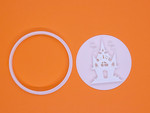 Halloween haunted house, cookie cutter and embosser, 3D Printed