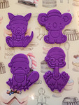 Australian Christmas cookie cutter and embosser animals, 3D Printed
