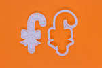 Candy Cane Christmas cookie cutter and embosser