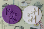Mrs. and Mrs cookie cutter and embosser type 2