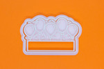 Happy Birthday Balloons name plaque cookie cutter and embosser