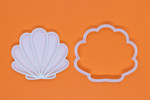 Mermaid, Seashell and Starfish cookie cutter fondant embosser set