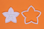 Mermaid, Seashell and Starfish cookie cutter fondant embosser set