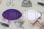 NFL Gridiron ball, american football cookie cutter and embosser, fondant stamp