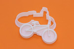 Bicycle BMX cookie cutter and embosser, fondant stamp
