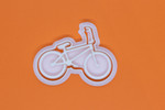 Bicycle BMX cookie cutter and embosser, fondant stamp