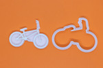 Bicycle BMX cookie cutter and embosser, fondant stamp