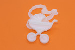 Baby Pram cookie cutter and embosser, fondant stamp