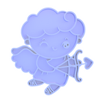 Cupid Valentines cookie cutter set, cookie embosser set, cookie stamp