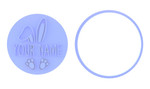 Happy Easter Bunny personalised cookie cutter and embosser v2, cookie stamp,