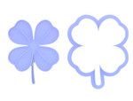 4 leaf clover cookie cutter and embosser, cookie stamp