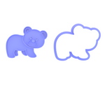 Teddy bear cookie cutter set, cookie embosser set, cookie stamp