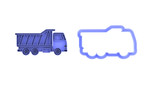 Construction vehicle cookie cutter set, cookie embosser set, cookie stamp