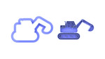 Construction vehicle cookie cutter set, cookie embosser set, cookie stamp