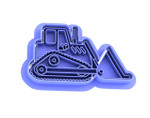 Construction vehicle cookie cutter set, cookie embosser set, cookie stamp