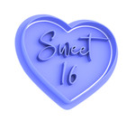 Sweet 16 birthday cookie cutter and embosser