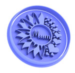 Sunflower Mum Mother's Day cookie cutter and embosser