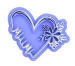 Happy Mother's Day cookie cutter and embosser mum heart flower