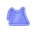 Caravan Hiking Camping cookie cutter and embosser set