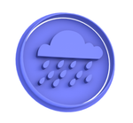 Rainy Cloud style 1 cookie cutter, cookie stamp