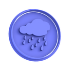 Rainy Cloud style 2 cookie cutter, cookie stamp