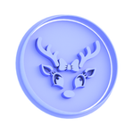 Reindeer face Christmas cookie cutter and embosser