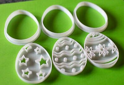 3 x Easter Egg cutter and embosser set