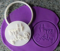 Happy Birthday - style 3 cutter and embosser