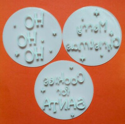 Christmas cookie cutter set of 3 embossers and 1 round cutter